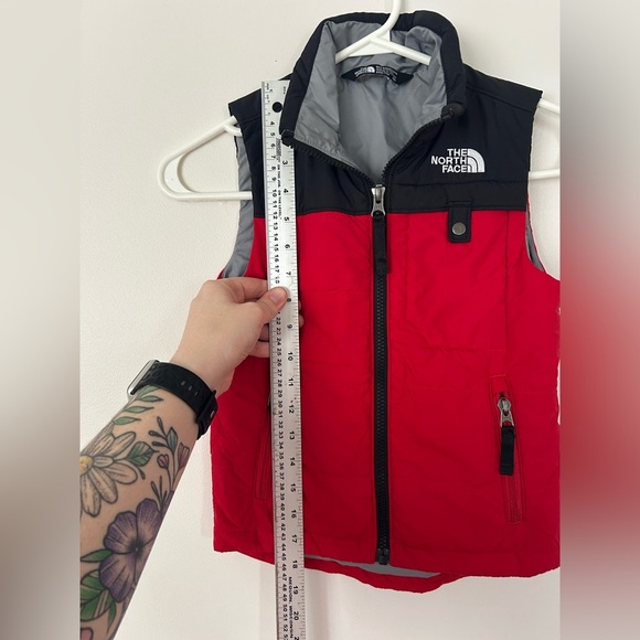 The North Face Boys Zip Front Vest Size XXS Red Black - Picture 4 of 9